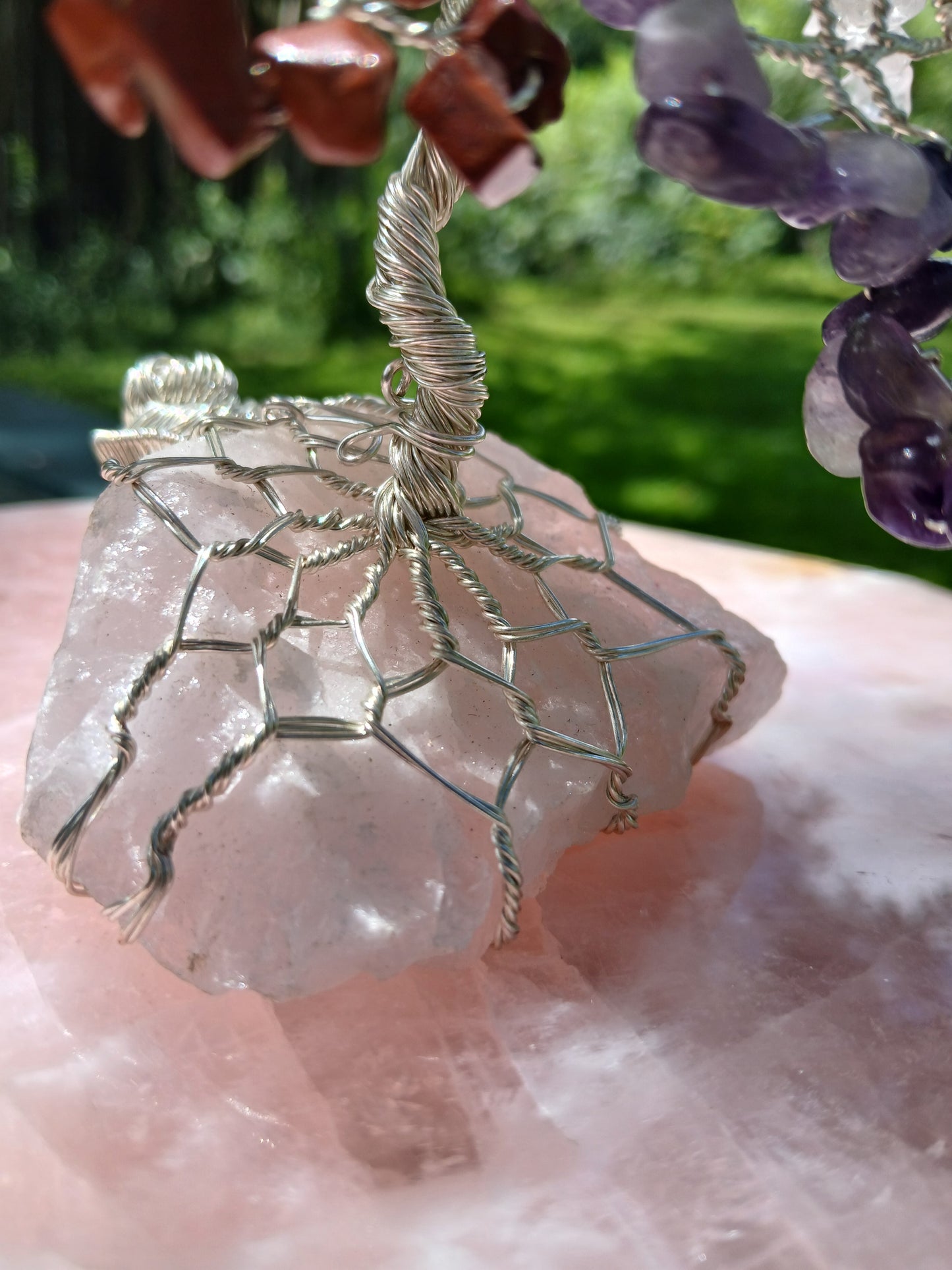 Rose Quartz Chakra Tree