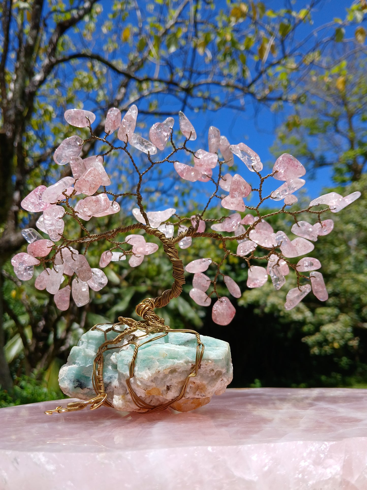 Amazonite Cherry Blossom Tree