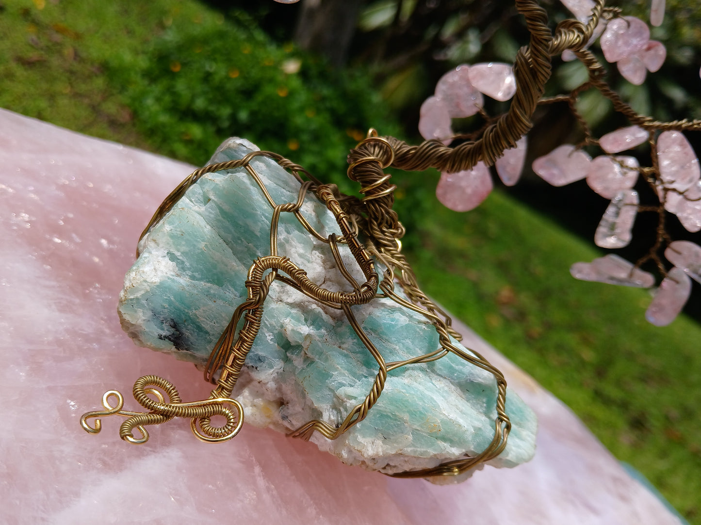 Amazonite Cherry Blossom Tree