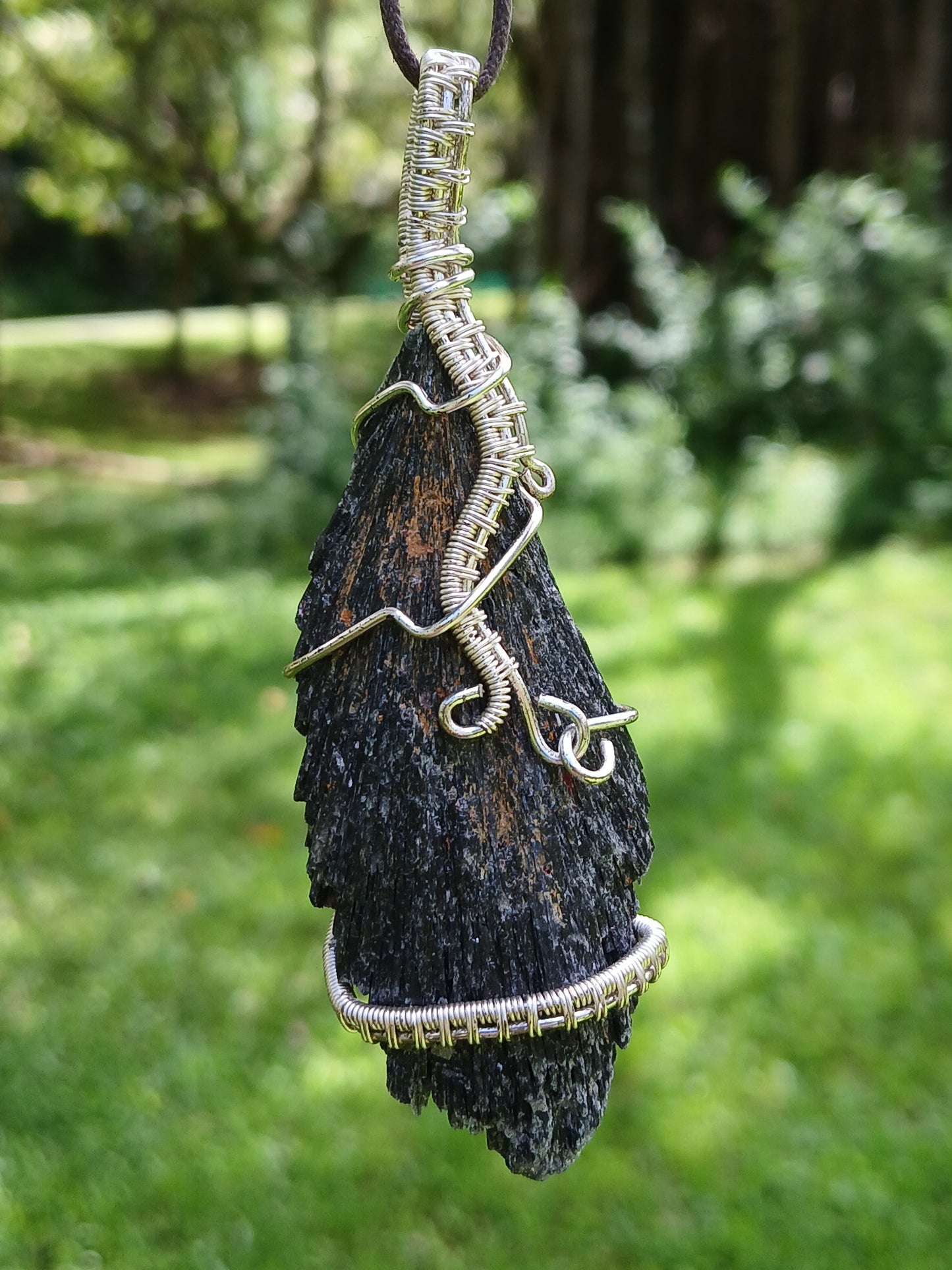 Black Kyanite Pendant