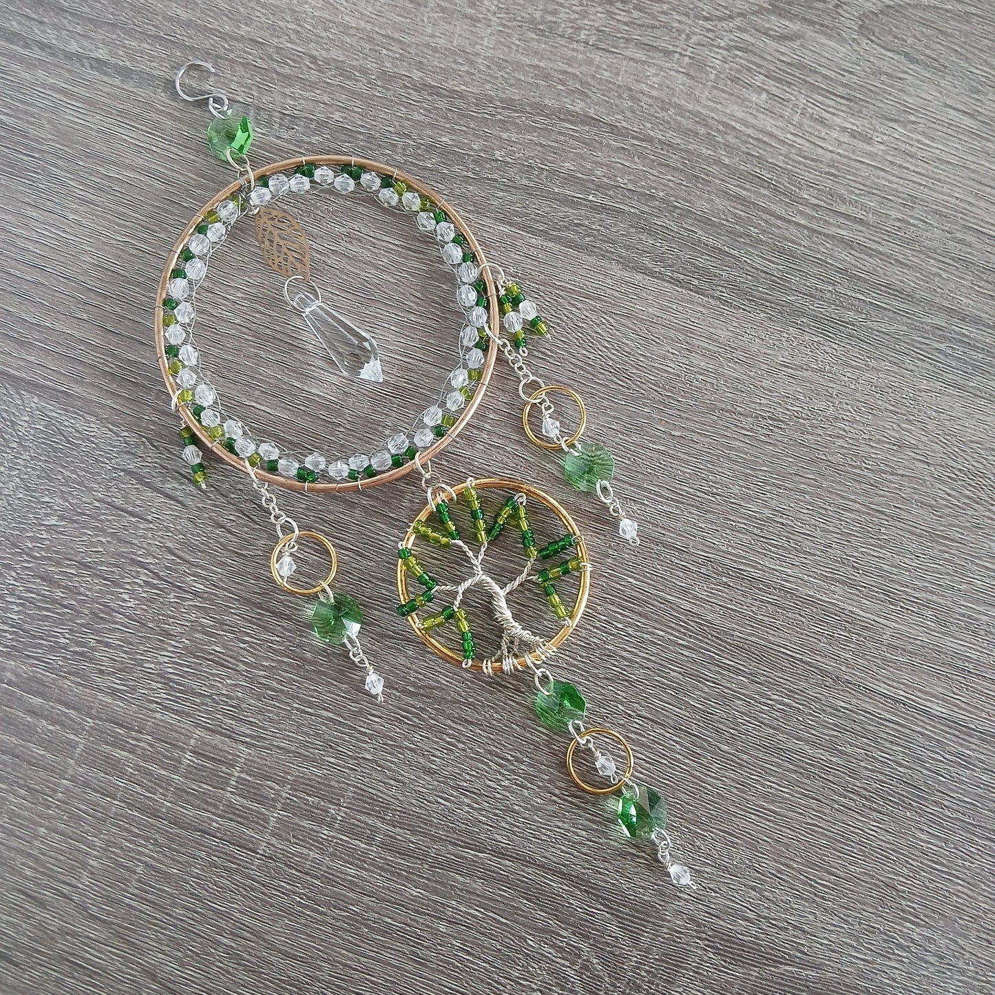 Green Crystal Prism Dream Catcher