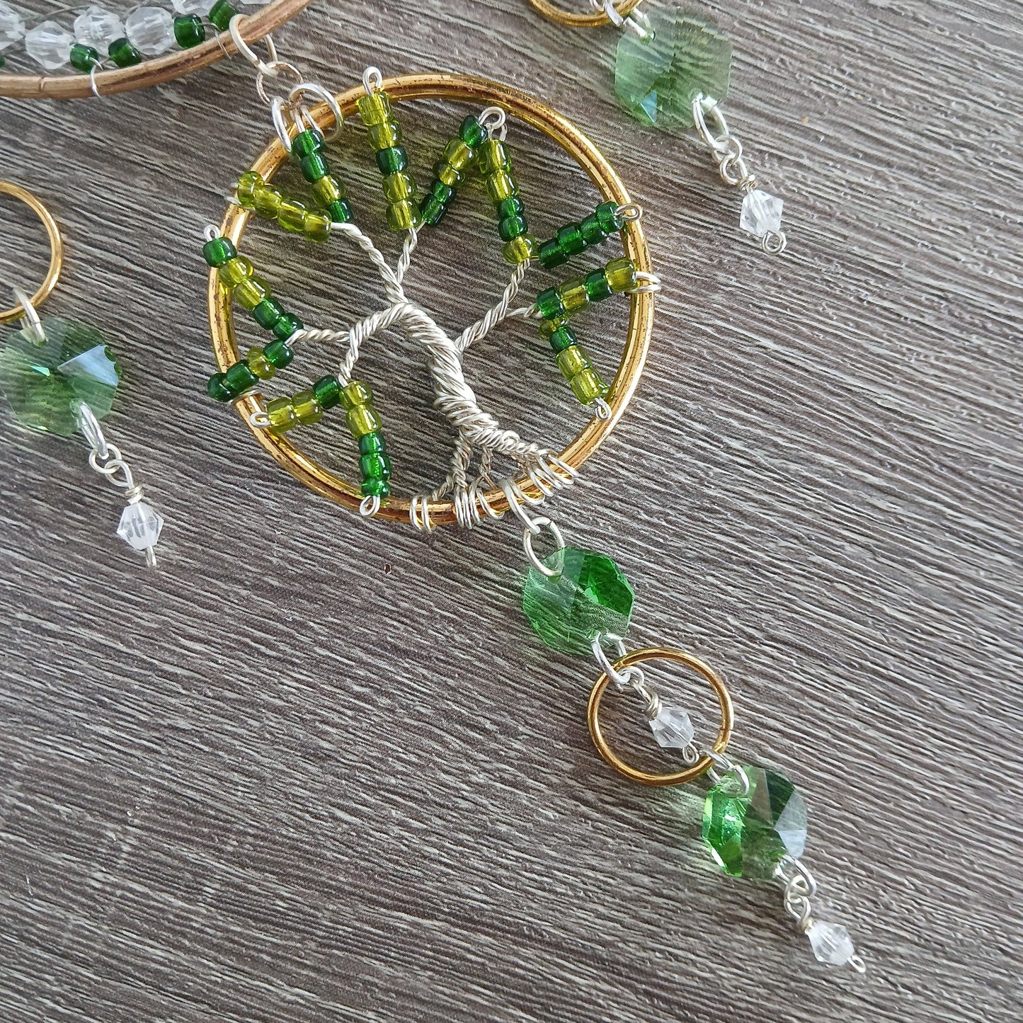 Green Crystal Prism Dream Catcher