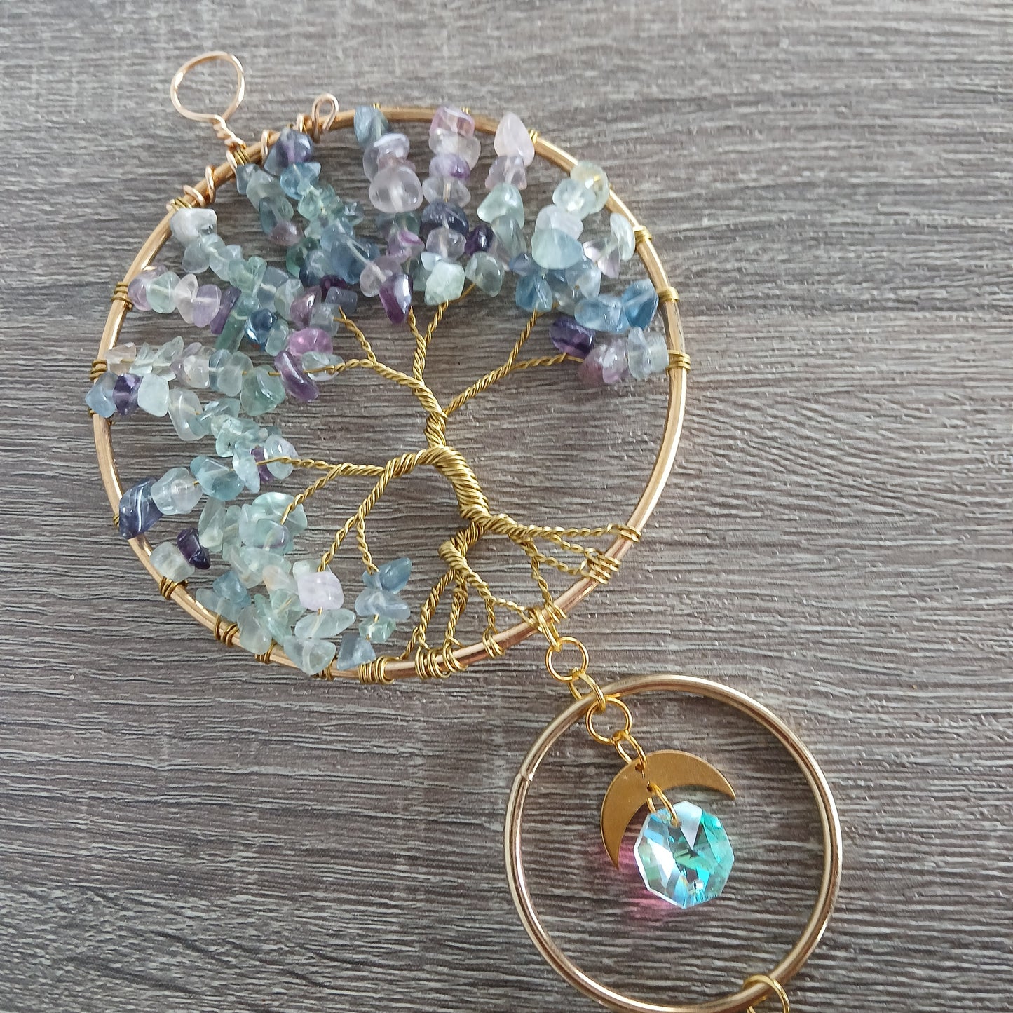 Rainbow Fluorite Sun Catcher