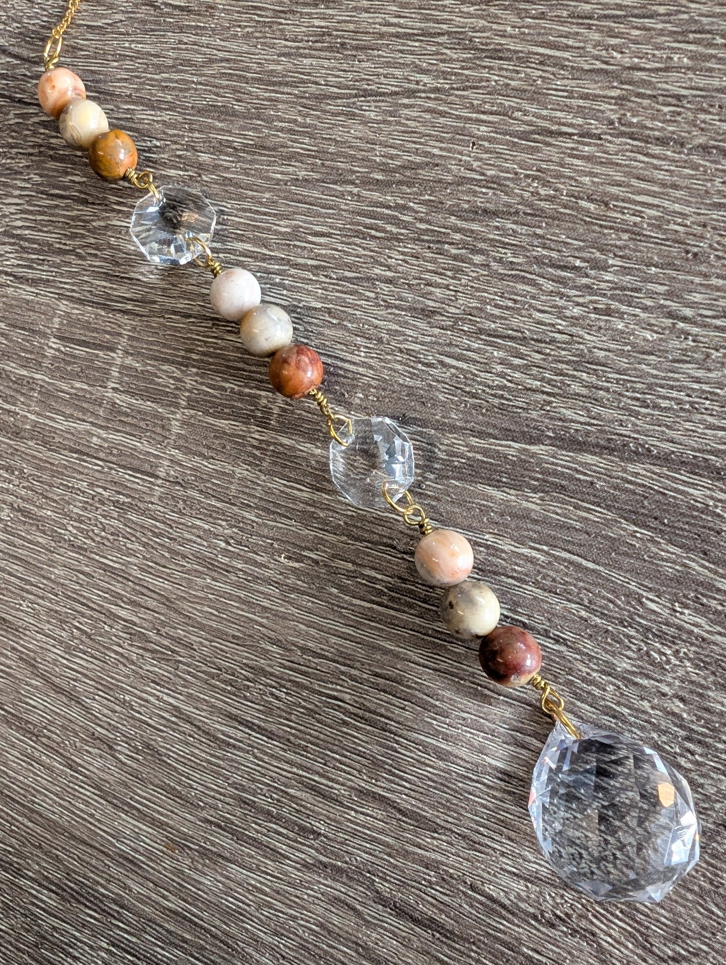 Crazy Lace Agate Suncatcher