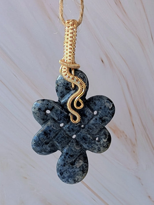 Sodalite Infinity Knot Pendant