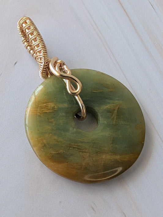 Jade Donut Pendant