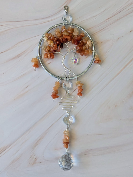 Orange Aventurine Suncatcher