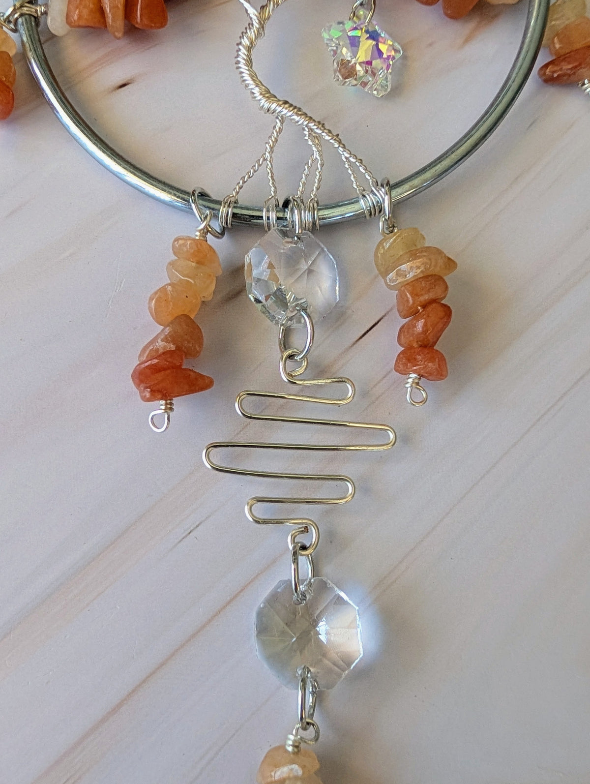 Orange Aventurine Suncatcher